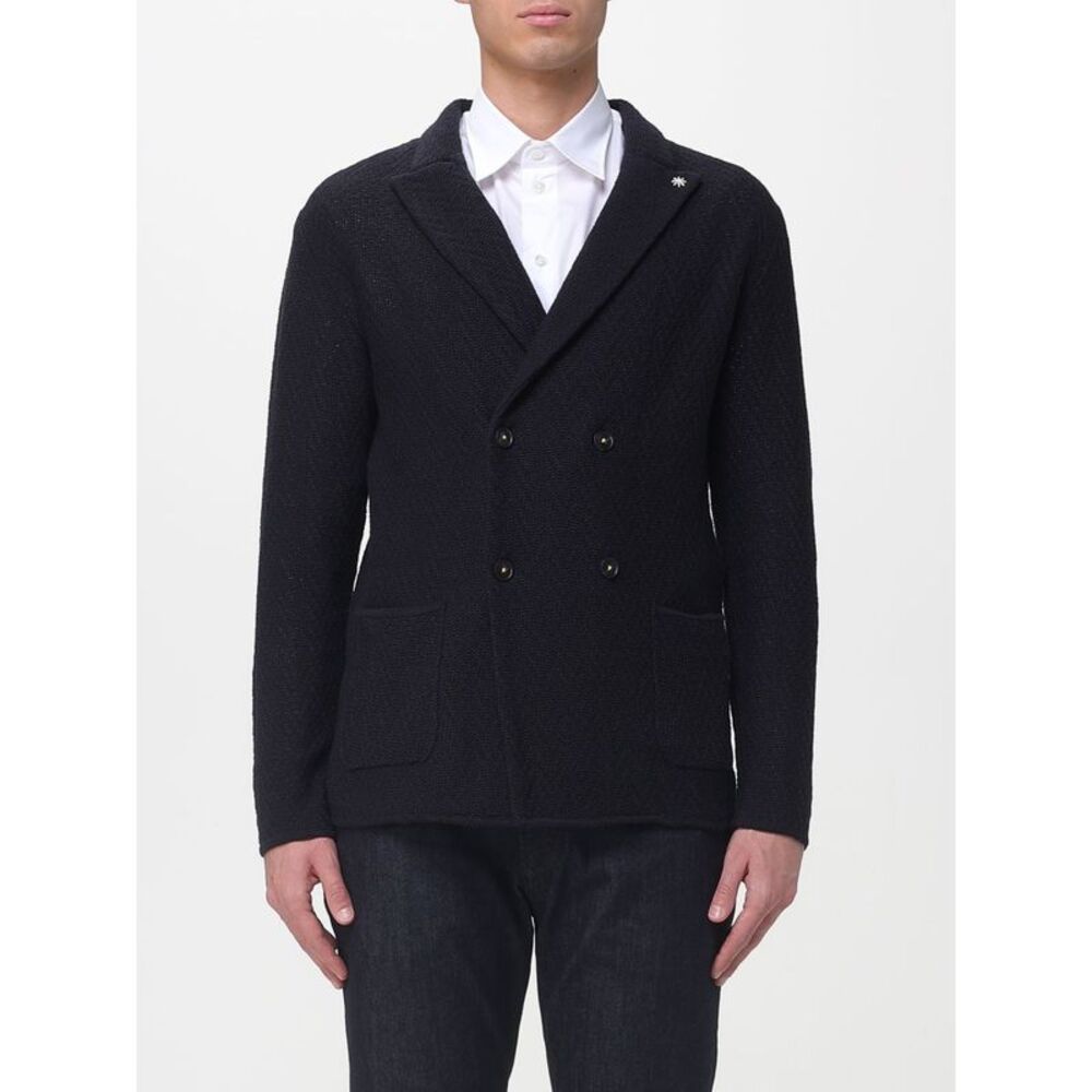 Manuel Ritz Men Manuel Ritz Double-Breasted Blazer In Cotton Blend